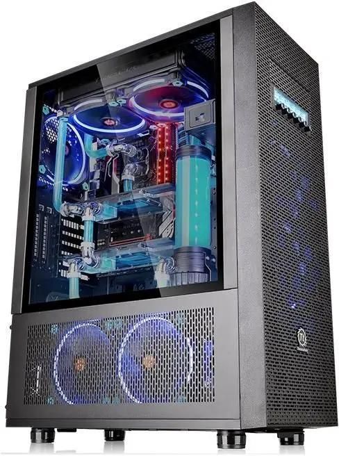 Корпус ATX Thermaltake Core X71 TG, Full-Tower, без БП,  черный [ca-1f8-00m1wn]